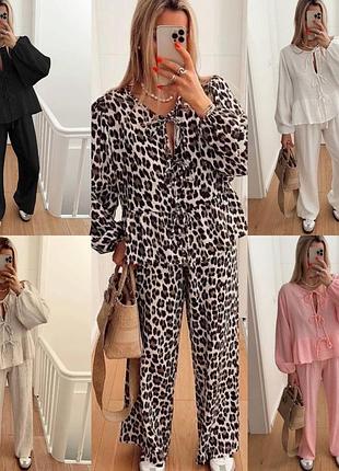 Хит продаж! летний женский костюм есть 5 цветов + подарок)