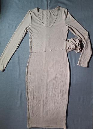 Платье в рубчик 100100