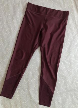 Лаконічні бордові лосіни для спорту