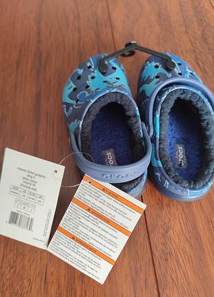 Новые детские crocs утепленные,. c10 (euro 27-28).