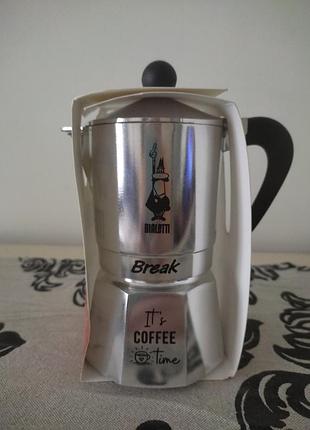 Гейзерна кавоварка bialetti break на 3 порції 130 мл
