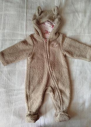 Продам плюшевый комбинезон весна/осень для девочки