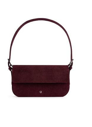 Nukot baguette bag suede burgundy