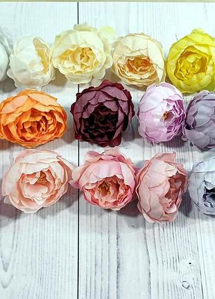 Пионы искусственные. диаметр 6 см