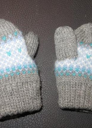 Теплі зимові рукавички, рукавиці 1-2 років2 фото