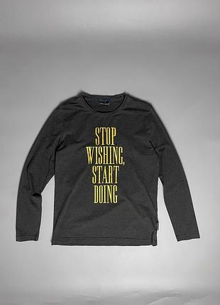 Стильный премиальный лонгслив emporio armani black 54 original оригинал long sleeve premium luxury