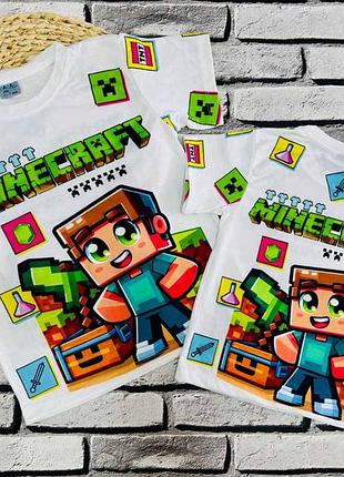 Детская футболка майнкрафт minecraft