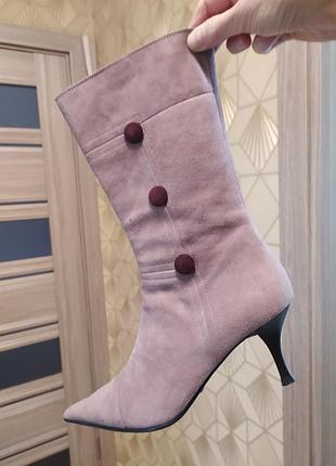 Полусапожки замша clarks