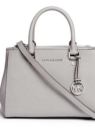 Сіра шкіряна сумка michael kors