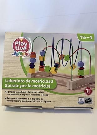 Деревʼяний лабіринт спираль для моторики рук