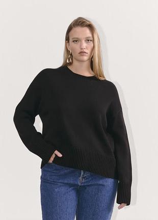 Everlane котоновий чорний светр
