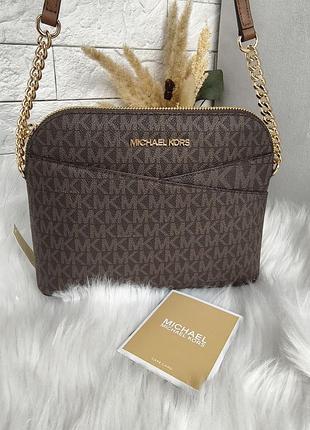 Сумка жіноча крос-боді michael kors jet set travel mldcb dark-braun (30s8vksg)-оригінал