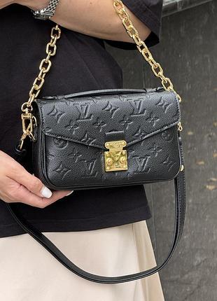 Сумка louis pochette métis east west vuitton bag black