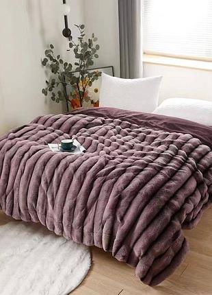 Изысканное покрывало шинышилла настоящее украшение спальной комнаты., мустанг