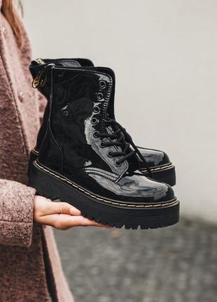 Лаковые ботинки dr martens без меха2 фото