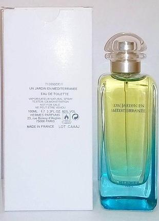 Оригинальный hermes un jardin en mediterrane 100 ml tester туалетная вода