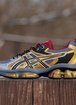 Демісезонні кросівки asics колір червоний/жовтий/сірий