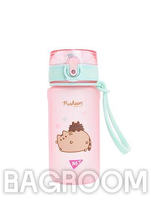 Пляшка для води yes "pusheen" 500 мл, рожева, софт тач