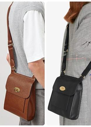 Кожаная сумка mulberry номерная модель antony унисекс