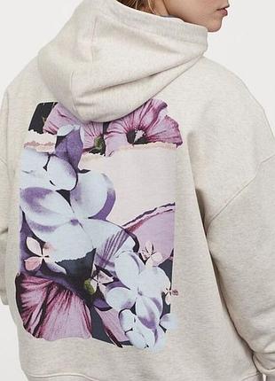 Худі жіноче базове з квітковим принтом