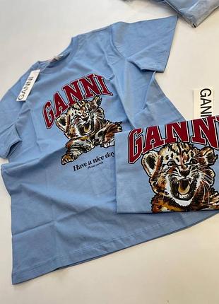 Футболка ganni оверсайз