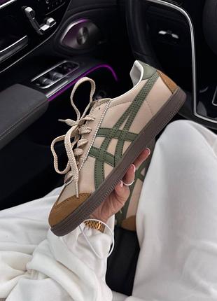 Кроссовки кеды asics onitsuka tiger 66 tokuten beige/green”