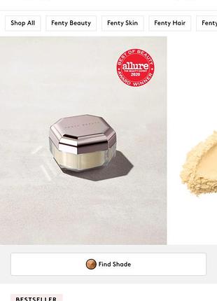 Фіксуюча пудра fenty beauty by rihanna pro filt'r instant retouch setting powder5 фото