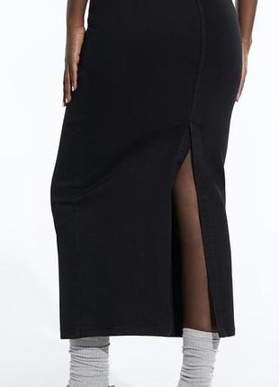 Нова джинсова спідниця міді