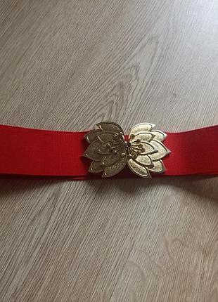 Пасок с латунными пряжками винтаж