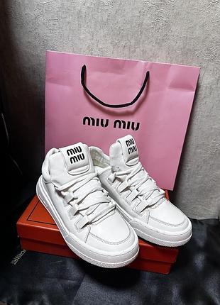 Miu miu 🔥🔥кеды кожаные