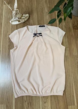 Блуза пудрова шифонова