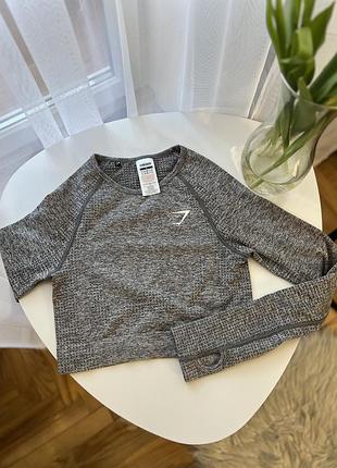 Сіра спортивна кофта рашгард gymshark