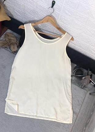 Холодная блуза прямая майка холодная свеже лимонная базовая майка с разрезами