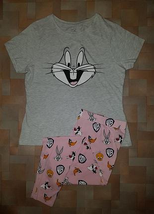 Домашній комплект loones tunes l-xl р-р піжама primark