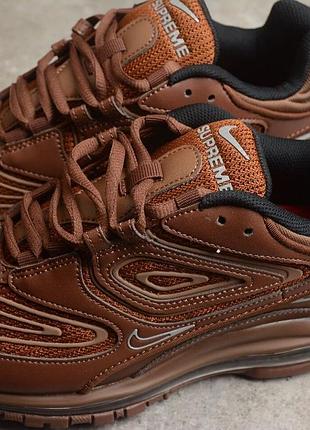 Кроссовки nike air max 98 tl x supreme белого, черного, розового и