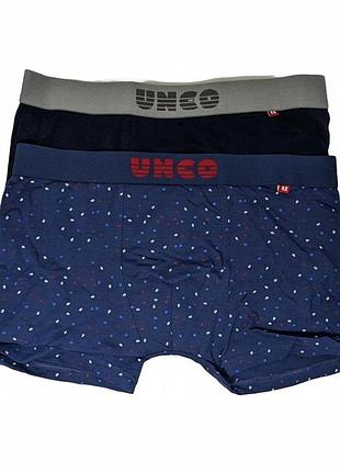 Труси-боксери чоловічі unco underwear (2 шт.) blue/black2 фото