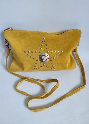 Новая итальянская замшевая сумка