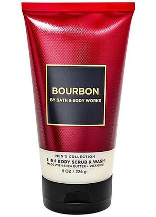 Скраб для тіла 2 в 1 bath & body works bourbon body scrub & wash