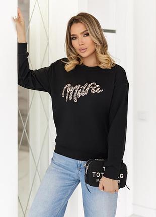 Стильный свитшот с надписью milfa