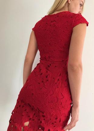Ажурне червоне плаття2 фото