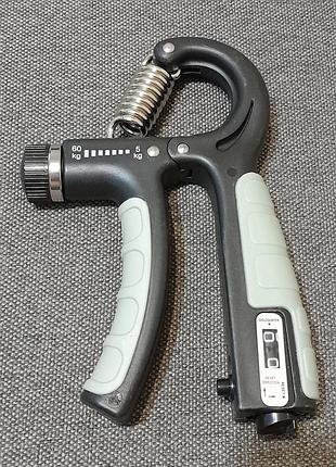 Ручний еспандер для тренування кисті та пальців (5-60 кг)чорно-сірий