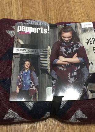 Стильне пончо, накидка для дівчинки pepperts німеччина на один розмір3 фото