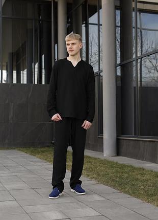 Льняной мужской костюм в трех цветах