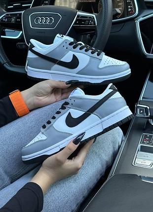 Nike sb dunk low prm white grey black