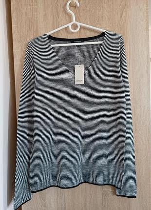 Стильный женский джемпер лонгслив в полоску