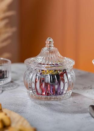 Сахарница стеклянная glass jay с крышкой в восточном стиле