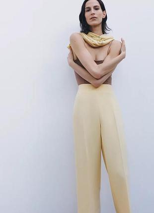 Желтые кюлоты женские zara new