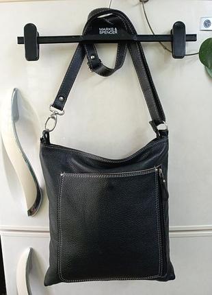 Сумка через плечо женская кожа vera pelle италии