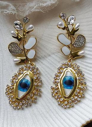 Серьги в стиле schiaparelli глаз 8,6 см