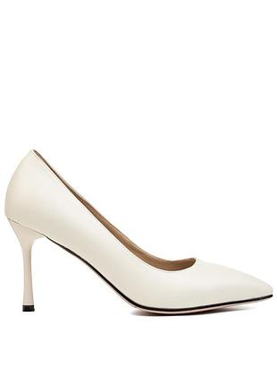 Туфлі жіночі на шпильці світлі 2646т-а